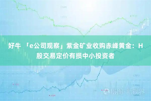 好牛 「e公司观察」紫金矿业收购赤峰黄金：H股交易定价有损中小投资者